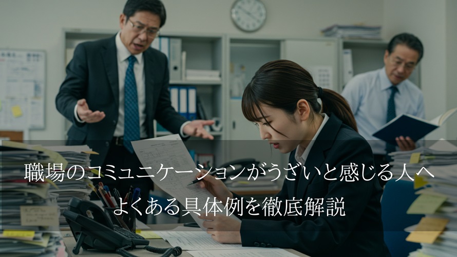職場のコミュニケーションがうざいと感じる人へ
