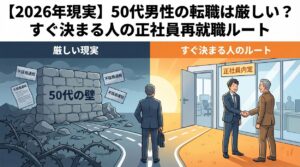 50代男性の転職は厳しい？すぐ決まる人の正社員再就職ルート