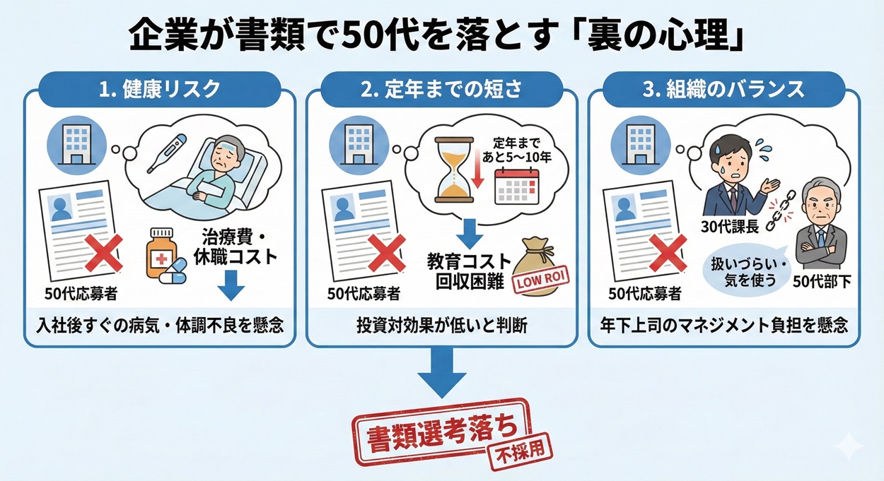 企業が書類で50代を落とす「裏の心理」