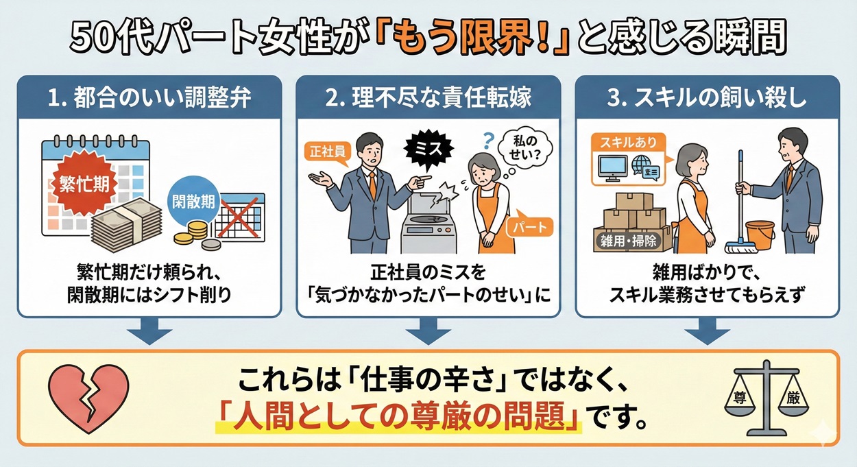 50代パート女性が「もう限界！」と感じる瞬間