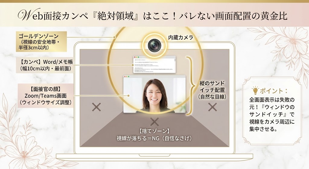 Web面接のゴールデンゾーンの図解