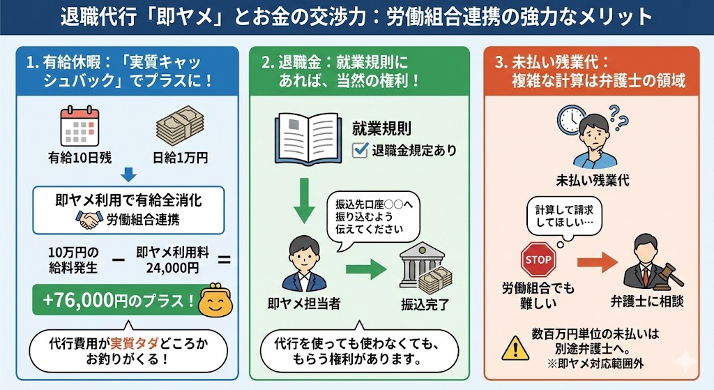 即ヤメの強力なメリットの図解