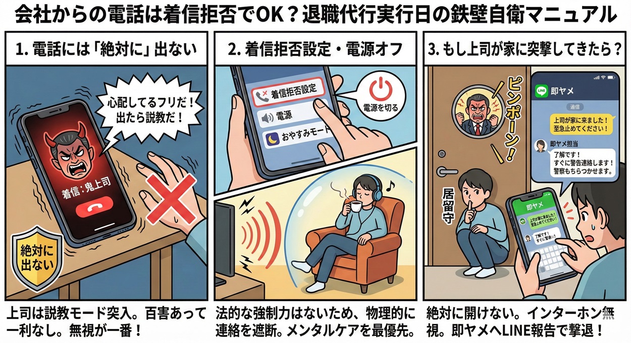 退職代行実行日の過ごし方