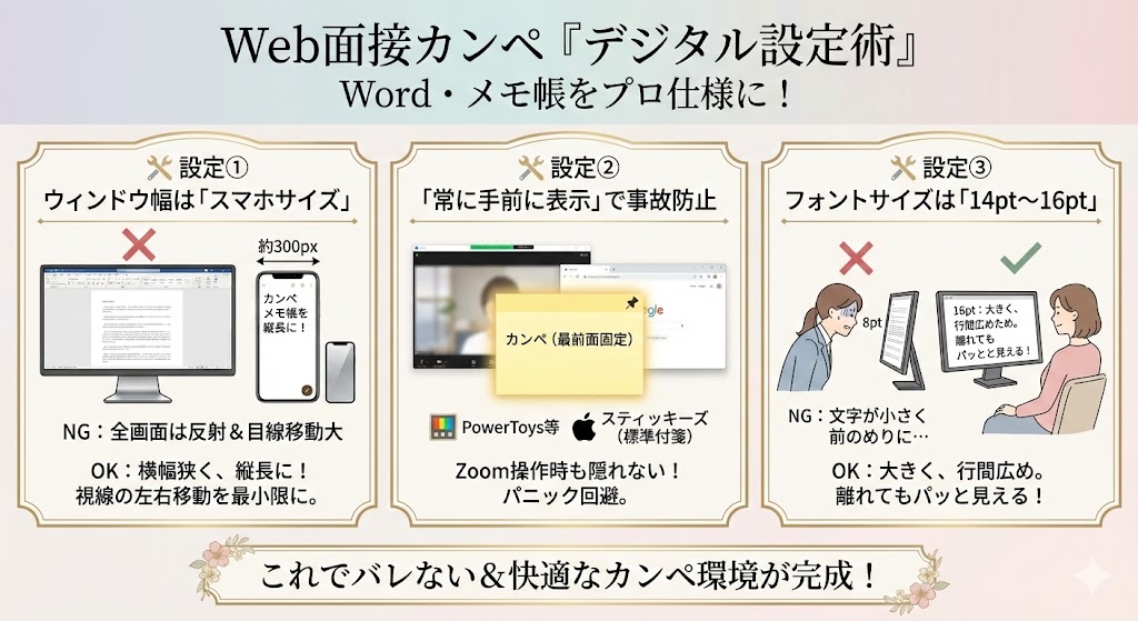 Wordやメモ帳はこう使う！のイメージ図