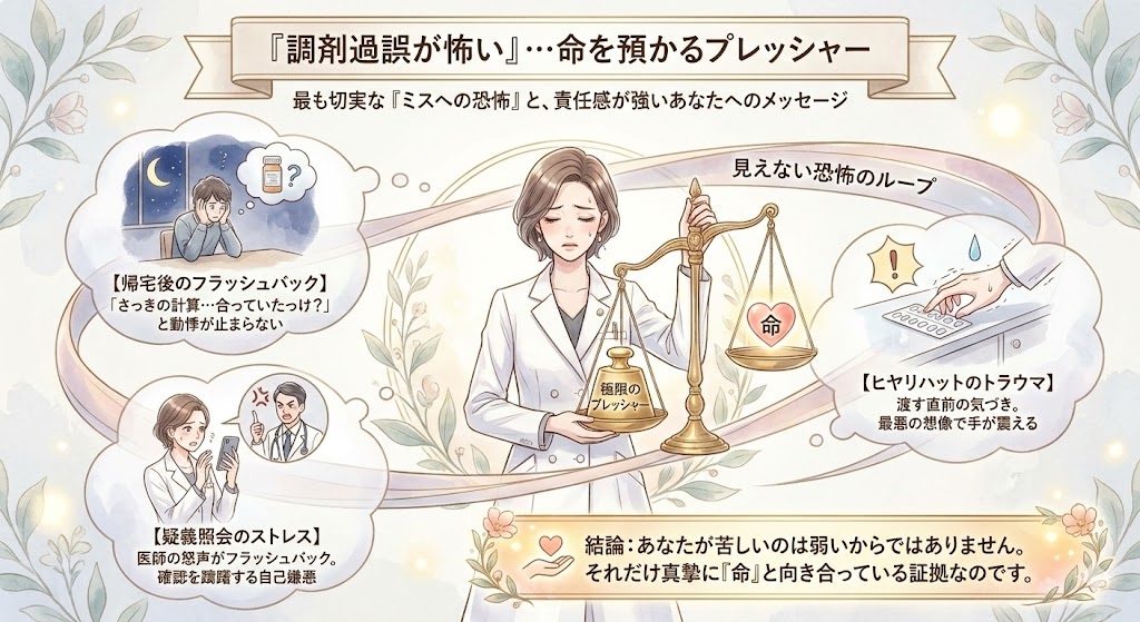 ミスへの恐怖のイメージイラスト