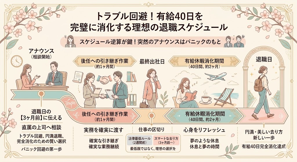 40日(約2ヶ月)の有給を完璧に消化するための理想のスケジュール